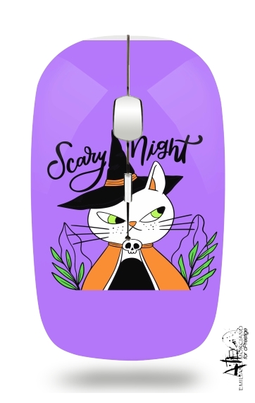  halloween cat sorcerer voor Draadloze optische muis met USB-ontvanger