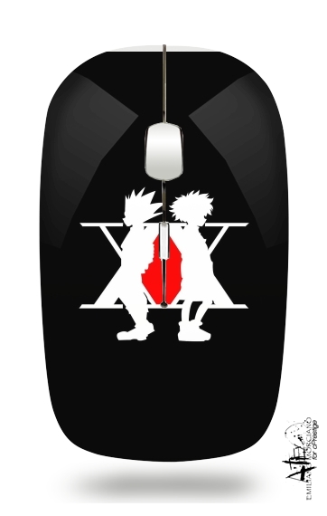  Hunter x Hunter Logo with Killua and Gon voor Draadloze optische muis met USB-ontvanger