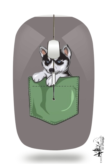  Husky Dog in the pocket voor Draadloze optische muis met USB-ontvanger
