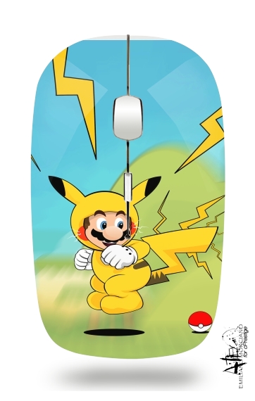  Mario mashup Pikachu Impact-hoo! voor Draadloze optische muis met USB-ontvanger
