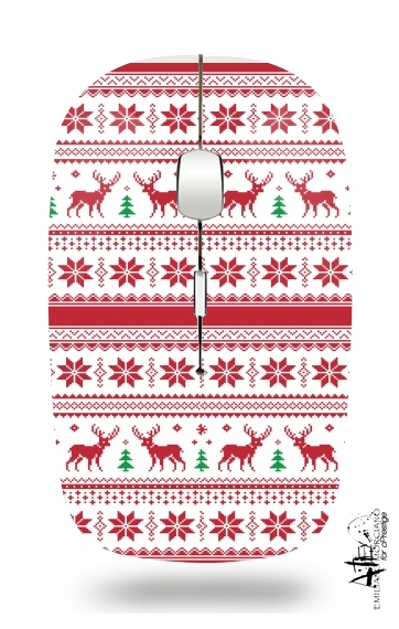  Pattern Christmas voor Draadloze optische muis met USB-ontvanger