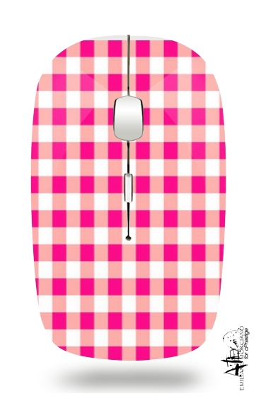  Pink Square Vichy voor Draadloze optische muis met USB-ontvanger