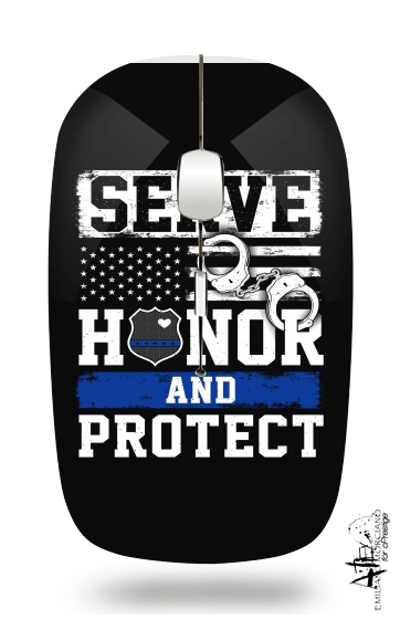  Police Serve Honor Protect voor Draadloze optische muis met USB-ontvanger