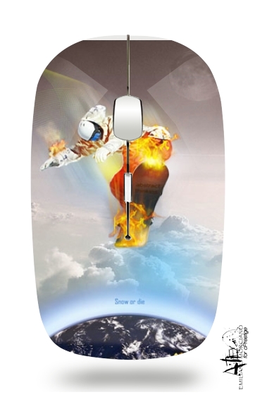  Snow Or Die - Ski Snowboard voor Draadloze optische muis met USB-ontvanger