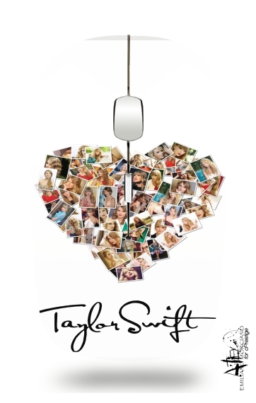  Taylor Swift Love Fan Collage signature voor Draadloze optische muis met USB-ontvanger