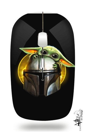  The Child Baby Yoda voor Draadloze optische muis met USB-ontvanger