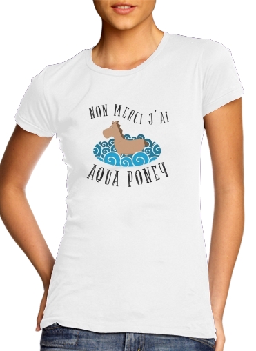  Aqua Poney voor Vrouwen T-shirt