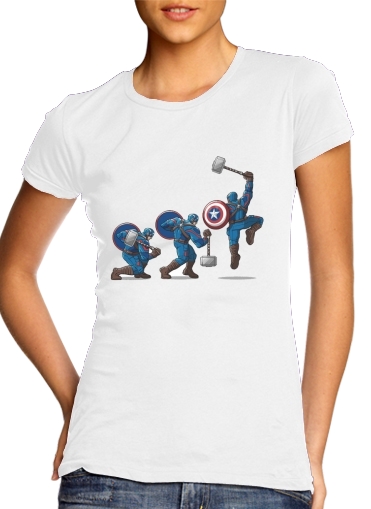  Captain America - Thor Hammer voor Vrouwen T-shirt
