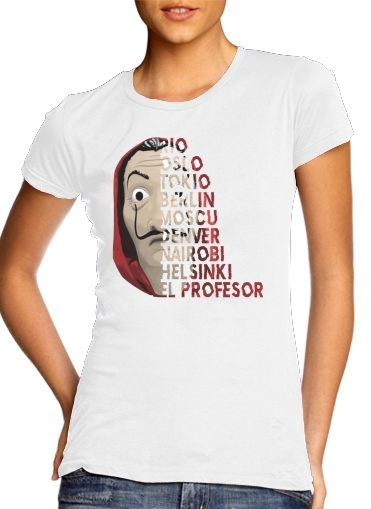  Casa de Papel Mask Vilain voor Vrouwen T-shirt