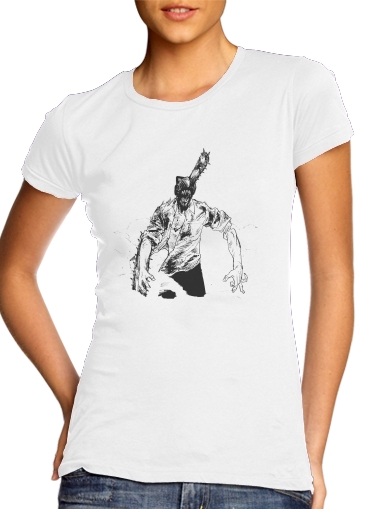 chainsaw man black and white voor Vrouwen T-shirt