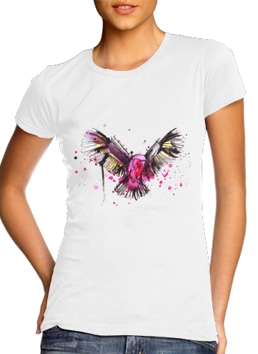  Colored Owl voor Vrouwen T-shirt
