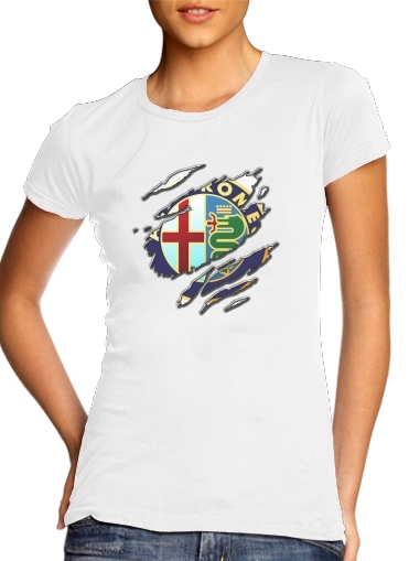  Fan Driver Alpha Romeo Griffe Art voor Vrouwen T-shirt