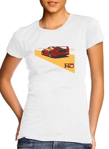  Ferrari F40 Art Fan voor Vrouwen T-shirt
