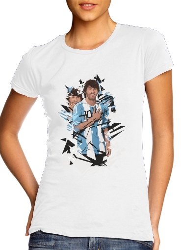  Football Legends: Lionel Messi Argentina voor Vrouwen T-shirt