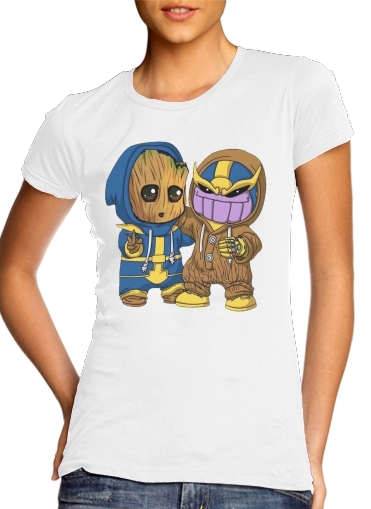  Groot x Thanos voor Vrouwen T-shirt