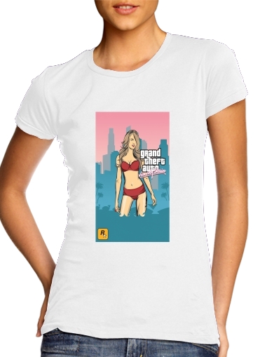  GTA collection: Bikini Girl Miami Beach voor Vrouwen T-shirt