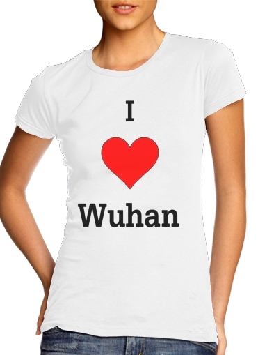  I love Wuhan Coronavirus voor Vrouwen T-shirt