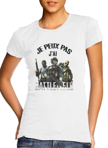  Je peux pas jai battlefield voor Vrouwen T-shirt