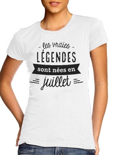  Les vraies legendes sont nees en juillet voor Vrouwen T-shirt
