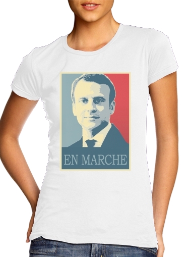  Macron Propaganda En marche la France voor Vrouwen T-shirt
