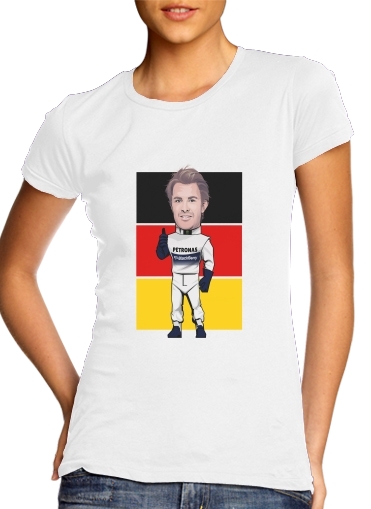  MiniRacers: Nico Rosberg - Mercedes Formula One Team voor Vrouwen T-shirt