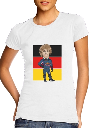  MiniRacers: Sebastian Vettel - Red Bull Racing Team voor Vrouwen T-shirt