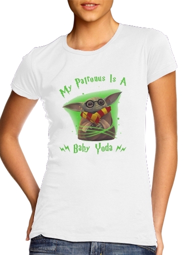  My patronus is baby yoda voor Vrouwen T-shirt