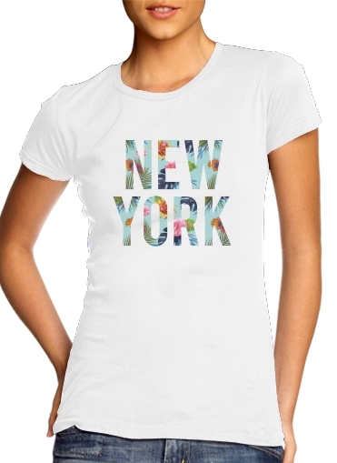  New York Floral voor Vrouwen T-shirt