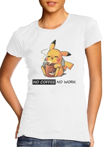  Pikachu Coffee Addict voor Vrouwen T-shirt