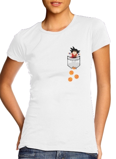  Pocket Collection: Goku Dragon Balls voor Vrouwen T-shirt