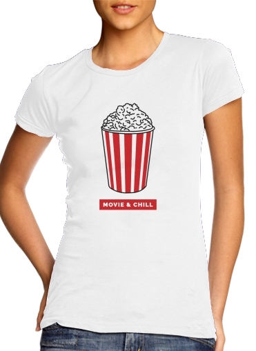  Popcorn movie and chill voor Vrouwen T-shirt