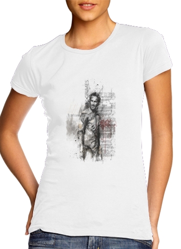  Grunge Rick Grimes Twd voor Vrouwen T-shirt