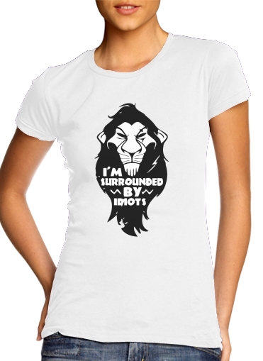  Scar Surrounded by idiots voor Vrouwen T-shirt