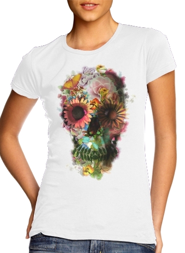  Skull Flowers Gardening voor Vrouwen T-shirt