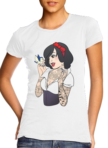  Snow White Tattoo Bird voor Vrouwen T-shirt