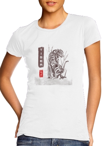  Tiger Japan Watercolor Art voor Vrouwen T-shirt