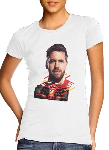  Vettel Formula One Driver voor Vrouwen T-shirt