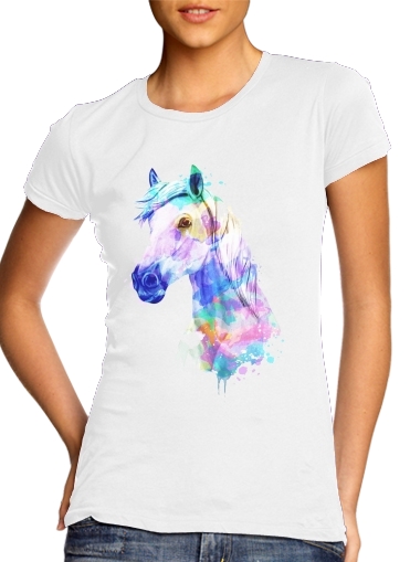  watercolor horse voor Vrouwen T-shirt