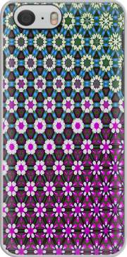 Hoesje Abstract bright floral geometric pattern teal pink white for Iphone 6 4.7