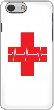 Hoesje Croix de secourisme EKG Heartbeat for Iphone 6 4.7