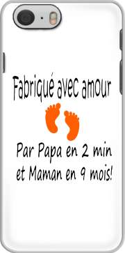 Hoesje Fabriquer avec amour Papa en 2 min et maman en 9 mois for Iphone 6 4.7