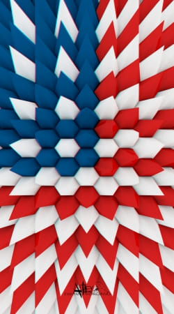 hoesje 3D Poly USA flag