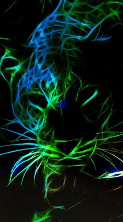 hoesje Abstract neon Leopard