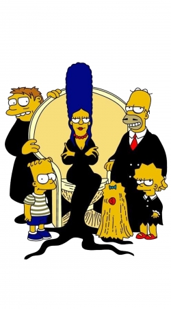 hoesje Adams Familly x Simpsons