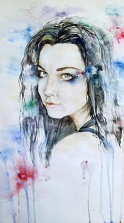 hoesje Amy Lee Evanescence watercolor art