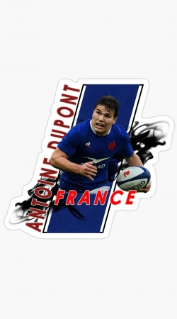 hoesje Antoine Dupont Rugby French player