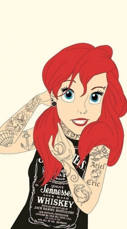 hoesje Ariel tattoo Jack Daniels
