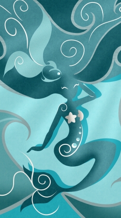 hoesje Blue Mermaid 