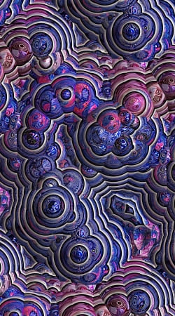hoesje Blue pink bubble cells pattern