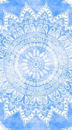 hoesje Bohemian Flower Mandala in Blue